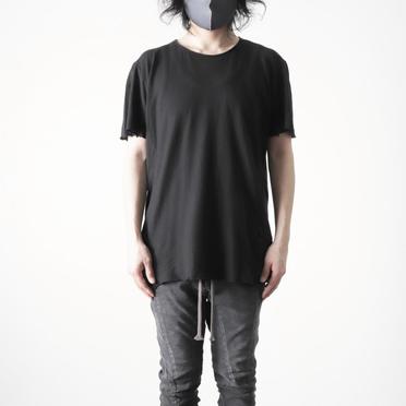 COTTON/LINEN REGULAR FIT T-SHIRT　BLACK No.15