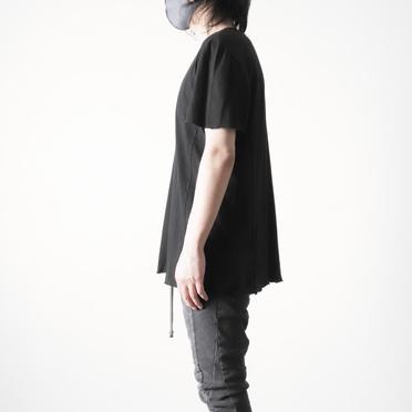 COTTON/LINEN REGULAR FIT T-SHIRT　BLACK No.17