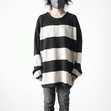 Stripes Knit Top　BK×IV No.13