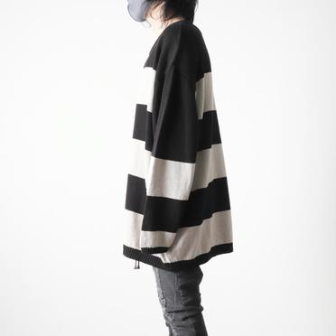 Stripes Knit Top　BK×IV No.15