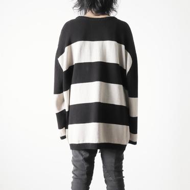 Stripes Knit Top　BK×IV No.17