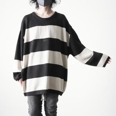 Stripes Knit Top　BK×IV No.19