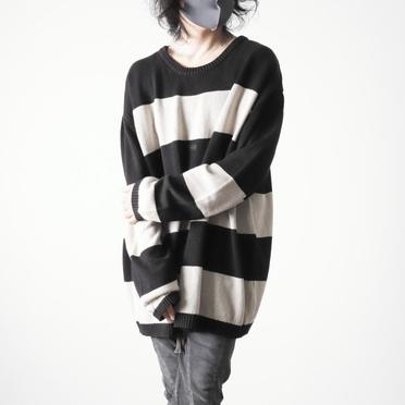 Stripes Knit Top　BK×IV No.20