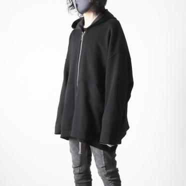 Sweat Dolman Zip Hoodie　BLACK No.16