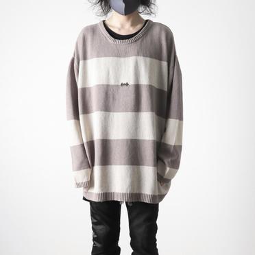 Stripes Knit Top　GY×IV No.13