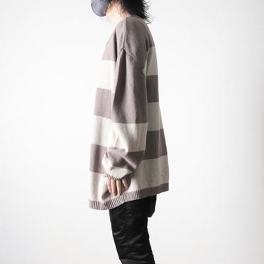 Stripes Knit Top　GY×IV No.15