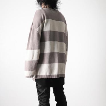 Stripes Knit Top　GY×IV No.16