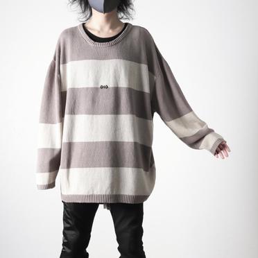 Stripes Knit Top　GY×IV No.19