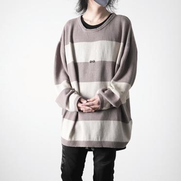 Stripes Knit Top　GY×IV No.20