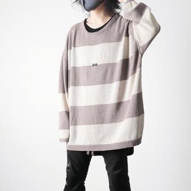 Stripes Knit Top　GY×IV No.21