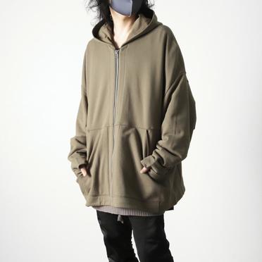 Sweat Dolman Zip Hoodie　KHAKI No.23