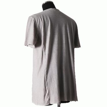 COTTON/LINEN REGULAR FIT T-SHIRT　LIGHT GREY No.4