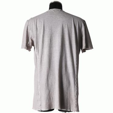 COTTON/LINEN REGULAR FIT T-SHIRT　LIGHT GREY No.5