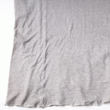 COTTON/LINEN REGULAR FIT T-SHIRT　LIGHT GREY No.9