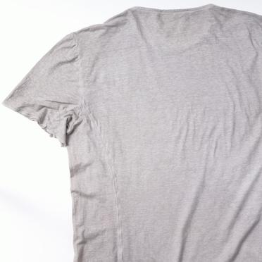 COTTON/LINEN REGULAR FIT T-SHIRT　LIGHT GREY No.10