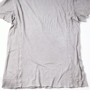 COTTON/LINEN REGULAR FIT T-SHIRT　LIGHT GREY No.11