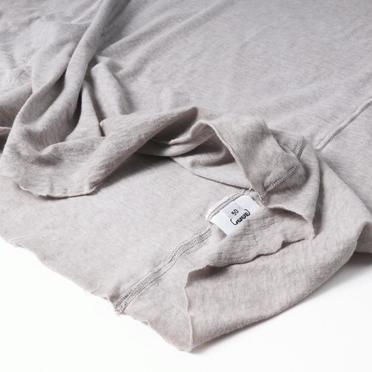 COTTON/LINEN REGULAR FIT T-SHIRT　LIGHT GREY No.12