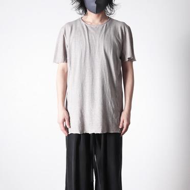 COTTON/LINEN REGULAR FIT T-SHIRT　LIGHT GREY No.13