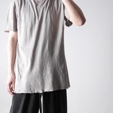 COTTON/LINEN REGULAR FIT T-SHIRT　LIGHT GREY No.20