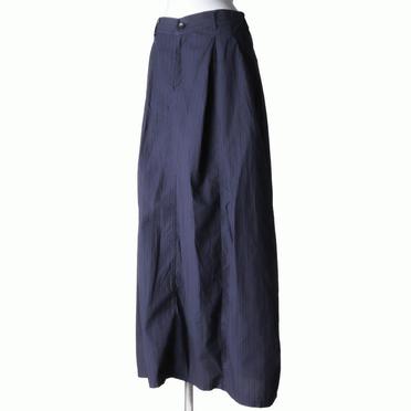 先染ストライプ オーバーダイ ボリュームスカート　NAVY×BLACK No.8