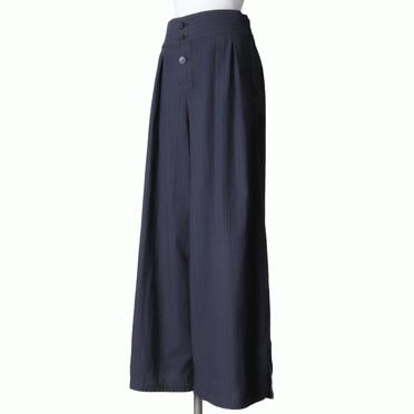 先染ストライプ オーバーダイ ボリュームパンツ　NAVY×BLACK No.2