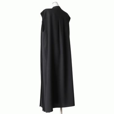 MIDIUMISOLID for Ladies アシンメトリープリーツノースリーブワンピース　BLACK No.4