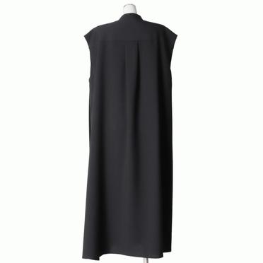 MIDIUMISOLID for Ladies アシンメトリープリーツノースリーブワンピース　BLACK No.5