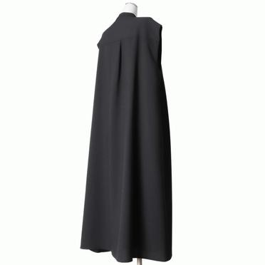 MIDIUMISOLID for Ladies アシンメトリープリーツノースリーブワンピース　BLACK No.6