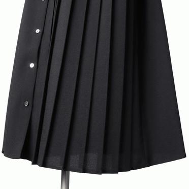 MIDIUMISOLID for Ladies アシンメトリープリーツノースリーブワンピース　BLACK No.12