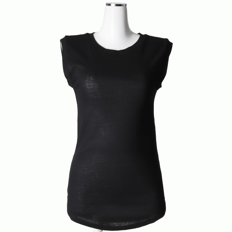 MIDIUMISOLID for Ladies リブタンクトップ　BLACK