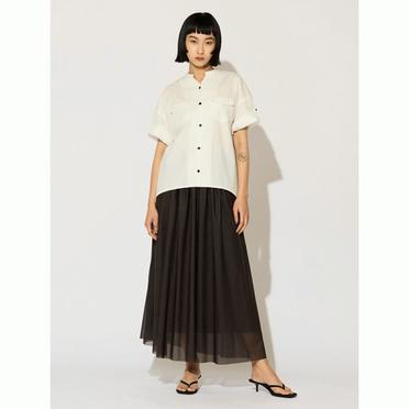 MIDIUMISOLID for Ladies シアーレイヤードボリュームスカート　BLACK No.12