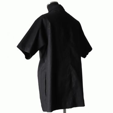 Stretch Linen Half Sleeve Shirts　BLACK No.13