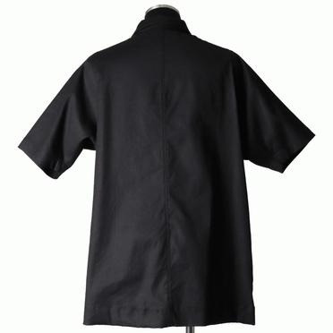 Stretch Linen Half Sleeve Shirts　BLACK No.5