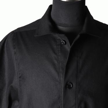 Stretch Linen Half Sleeve Shirts　BLACK No.17