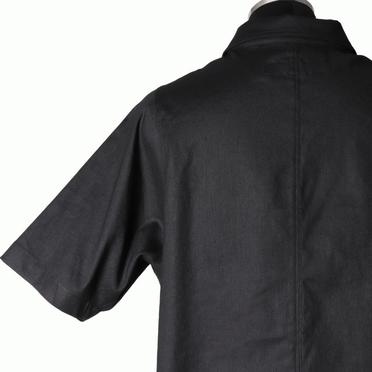 Stretch Linen Half Sleeve Shirts　BLACK No.10