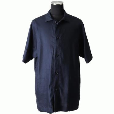 Stretch Linen Half Sleeve Shirts　NAVY No.1