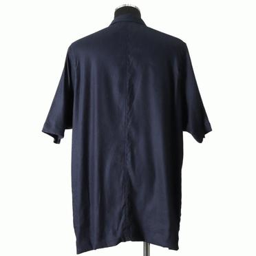 Stretch Linen Half Sleeve Shirts　NAVY No.5