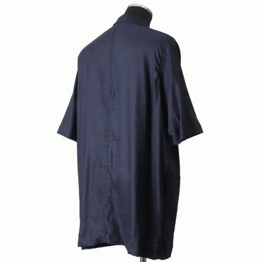 Stretch Linen Half Sleeve Shirts　NAVY No.16