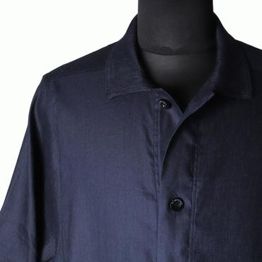 Stretch Linen Half Sleeve Shirts　NAVY No.18