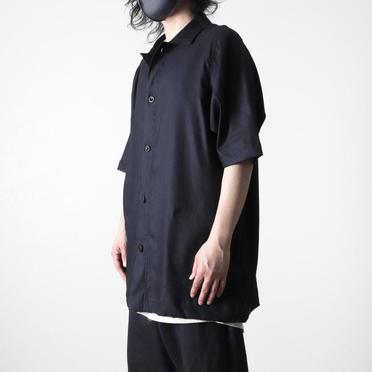 Stretch Linen Half Sleeve Shirts　NAVY No.14