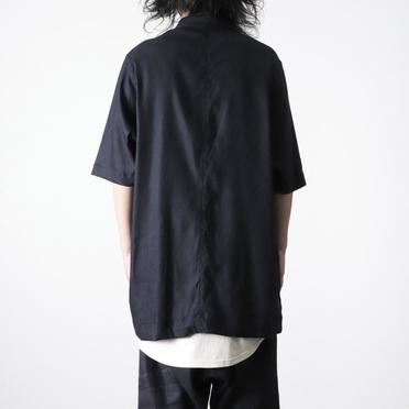 Stretch Linen Half Sleeve Shirts　NAVY No.5