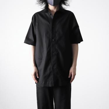 Stretch Linen Half Sleeve Shirts　BLACK No.13
