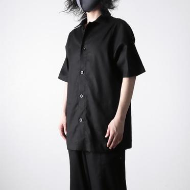 Stretch Linen Half Sleeve Shirts　BLACK No.14