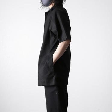 Stretch Linen Half Sleeve Shirts　BLACK No.15