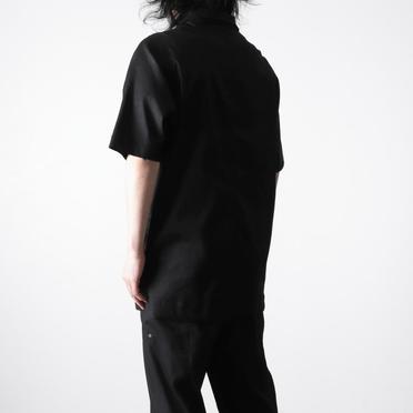 Stretch Linen Half Sleeve Shirts　BLACK No.16