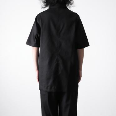 Stretch Linen Half Sleeve Shirts　BLACK No.5