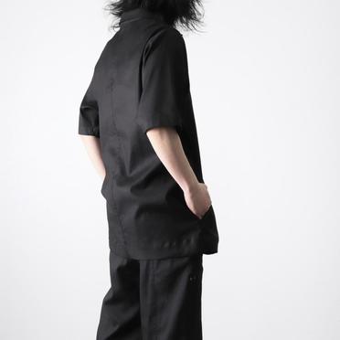 Stretch Linen Half Sleeve Shirts　BLACK No.7