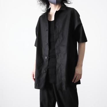 Stretch Linen Half Sleeve Shirts　BLACK No.8