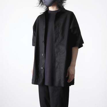 Stretch Linen Half Sleeve Shirts　BLACK No.21