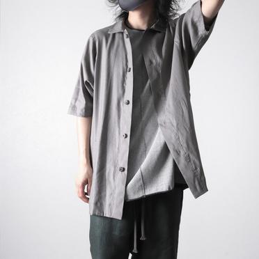 Stretch Linen Half Sleeve Shirts　L.GREY No.21